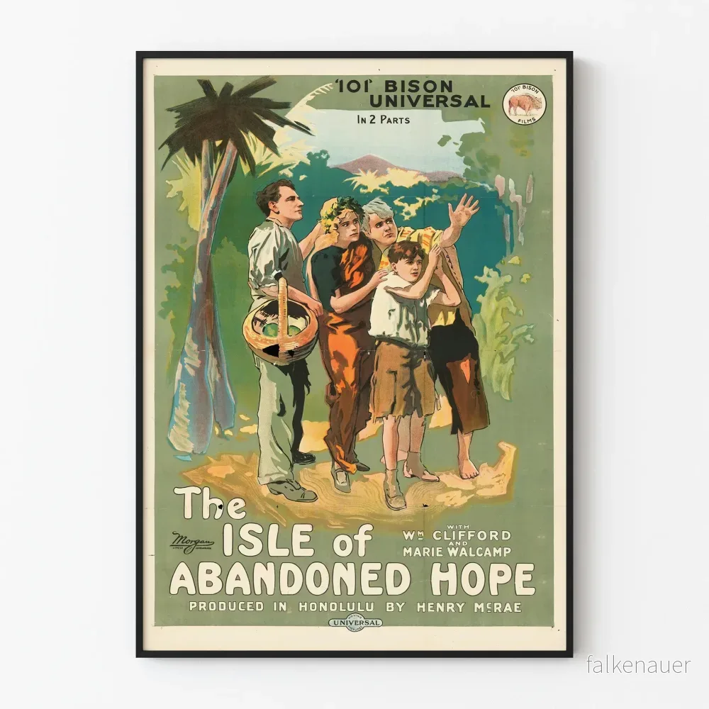 Vintageposter The Isle of Abandoned Hope – Retro filmväggdekoration Vintageposter The Isle of Abandoned Hope – Retro filmväggdekoration