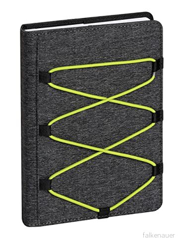 Exacompta 180583E Daglig dagbok Stretch Forum avtagbart lock av syntetiskt material neongul elastisk på omslaget 12,5 cm x 17,5 augusti 2022 till juli 2023 3660942075794