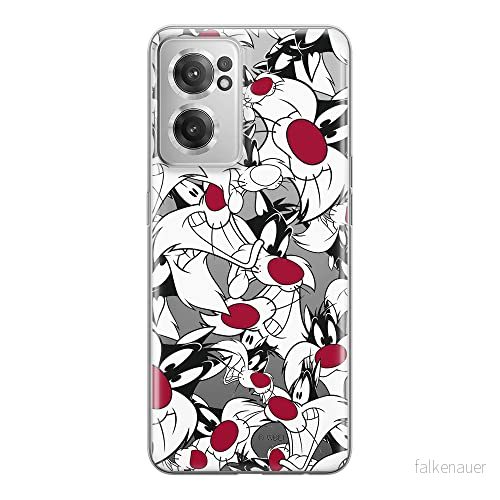ERT GROUP mobiltelefonfodral för Oneplus NORD CE 2 originalt och officiellt licensierat Looney Tunes mönster Sylwester 004 optimalt anpassad till formen på mobiltelefonen, gedeeltelijk transparant 5905511287528
