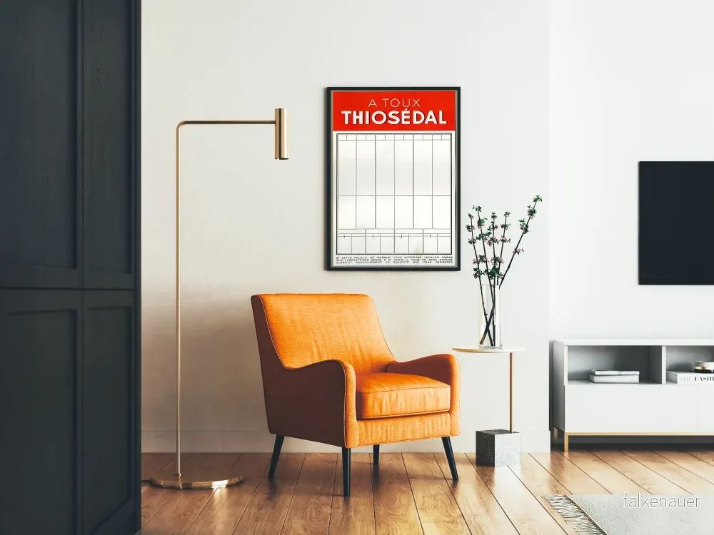 Vintage reklamposter för Thiosédal för väggdekoration - Bild 2