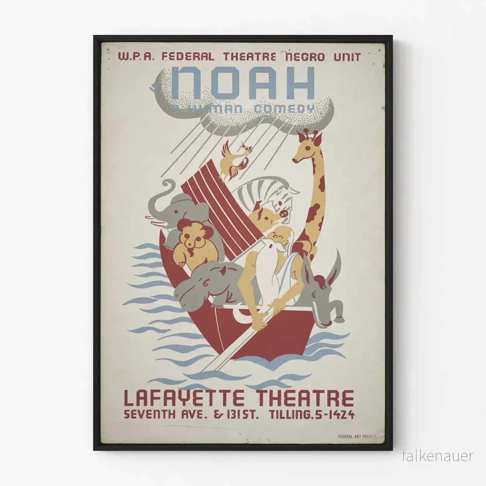 Teateraffisch Noé - Vintage djurmotiv väggdekoration