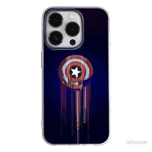 ERT GROUP mobiltelefonfodral för Apple Iphone 14 PRO originalt och officiellt licensierat Marvel mönster Captain America 017 anpassad till formen på mobiltelefonen, fodral tillverkad av TPU plast 5905131909886