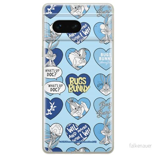ERT GROUP mobiltelefonfodral för Google PIXEL 7 originalt och officiellt licensierat Looney Tunes mönster Bugs 021 optimalt anpassad till formen på mobiltelefonen, fodral tillverkad av TPU plast 5905795155858