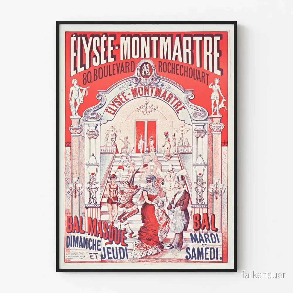 Vintageaffisch Bal Masqué Élysée Montmartre