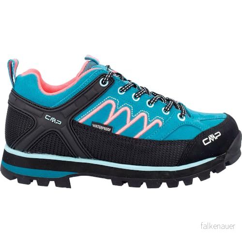 CMP Moon Low Wmn Trekking Shoe WP, Walking Women, Teal Red fluo, 42 EU, Kricka röd EU 8050243073325