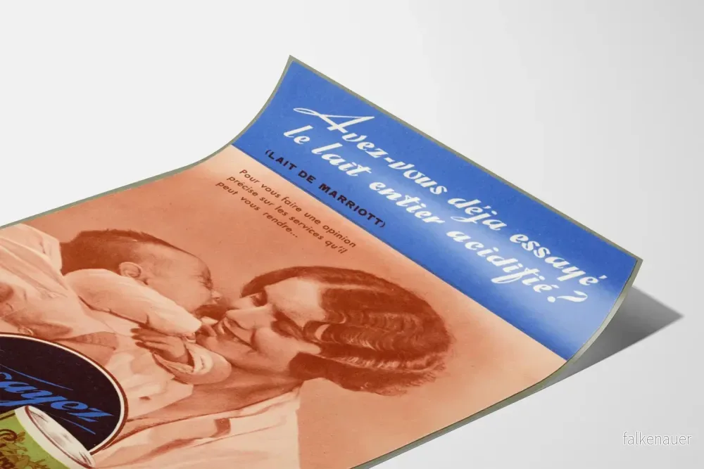 Vintageposter för Nestlé helmjölk syrlig för väggdekoration - Bild 3