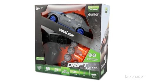 Amewi Drift Sport Car 4WD 1:24 RC fjärrstyrd RTR grå 4262408975809