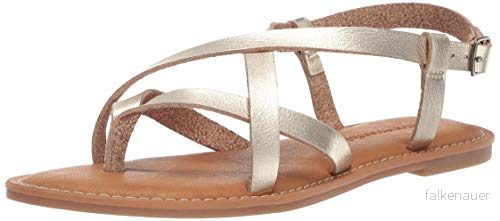 Amazon Essentials Casual Strappy Sandal för kvinnor, Guld, 5 US 840809115297