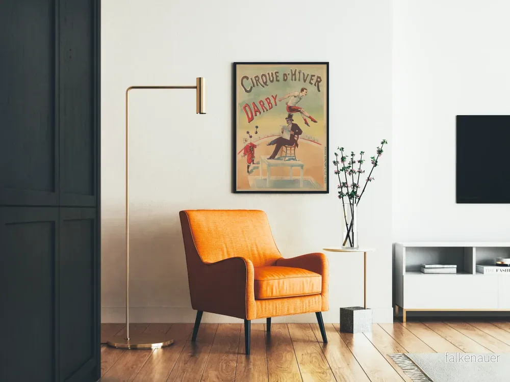 Vintageposter Cirque d'Hiver Darby väggdekoration - Bild 2