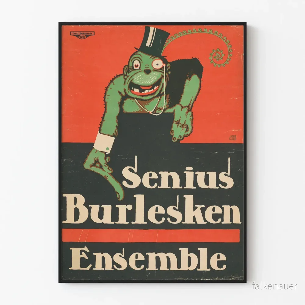 Burleskensemble affisch i vintage-stil Burleskensemble affisch i vintage-stil