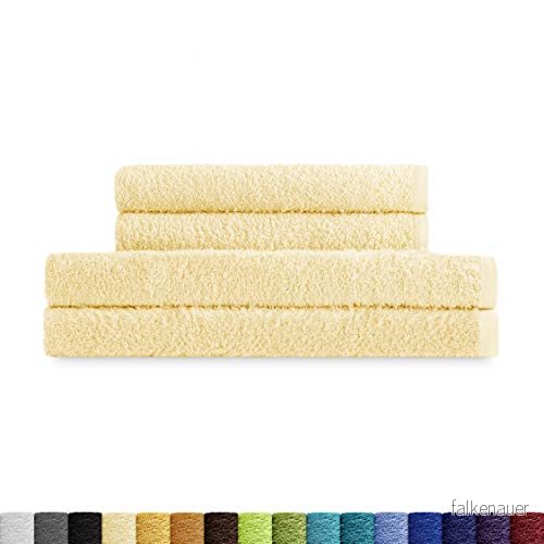 Eiffel Textile Handduksuppsättningar Kvalitet Curl 400 gr, Egyptisk Bomull 100%, Naturlig, 2 Handfat Savann, 4 8435481476006