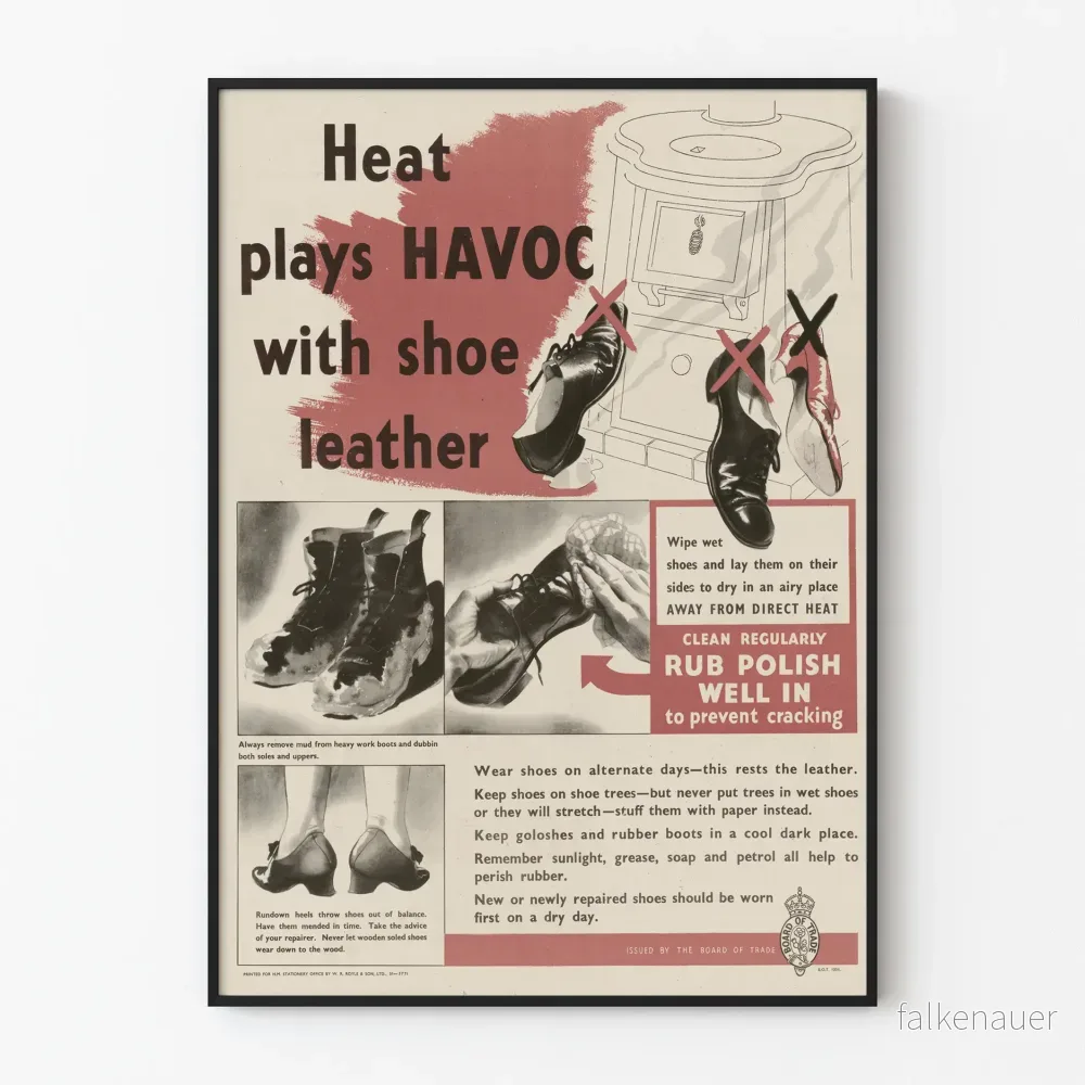 Vintage affisch för skovårdsreparation mot värme