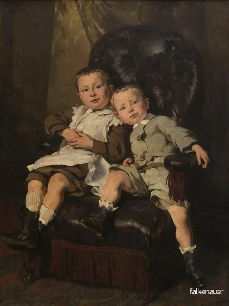 Målning Paul och Edmond Roger, konstnärernas styvbarn - Alfred Cluysenaar | Konsttryck - Bild 2
