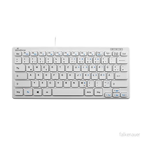 MediaRange MROS113 Qwertz tangentbord med kabel vit/ljusgrå 4260664870142