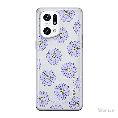 ERT GROUP mobiltelefonfodral för Oppo FIND X5 PRO originalt och officiellt licensierat Babaco mönster Flowers 021 optimalt anpassad till formen på mobiltelefonen, gedeeltelijk transparant 5905511408770