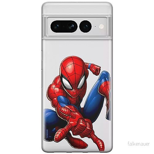 ERT GROUP mobiltelefonfodral för Google PIXEL 7 PRO originalt och officiellt licensierat Marvel mönster Spider Man 040 optimalt anpassad till formen på mobiltelefonen, gedeeltelijk transparant 5905795177034