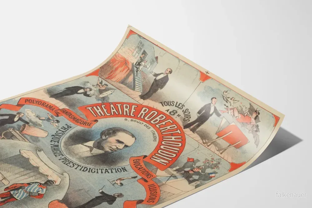 Vintageaffisch Teater Robert-Houdin Illusioner och Magi - Bild 3