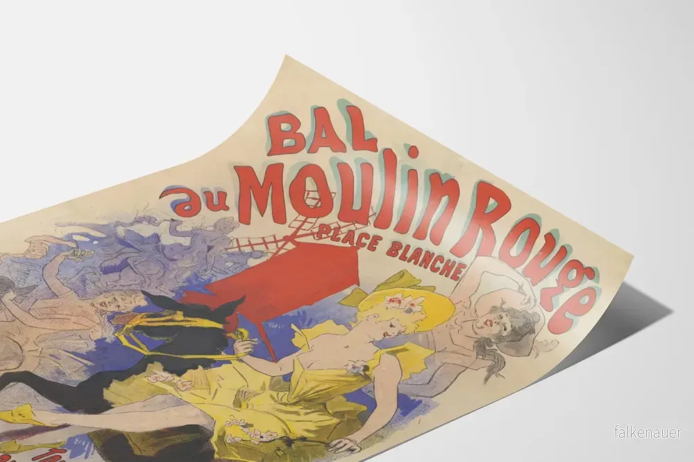 Vintageaffisch Bal på Moulin Rouge - Parisisk väggdekoration - Bild 3