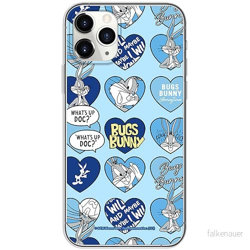 ERT GROUP mobiltelefonfodral för Iphone 11 PRO originalt och officiellt licensierat Looney Tunes mönster Bugs 021 optimalt anpassad till formen på mobiltelefonen, fodral tillverkad av TPU plast 5905795085940