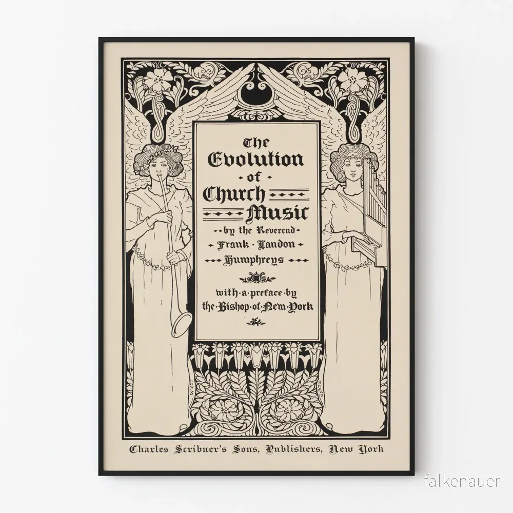 Vintageposter L’évolution de la musique d’église