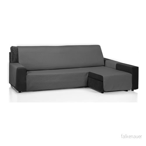 ECOMMERC3 Överdrag för soffa schäslong 280 cm validerat lång höger och vänster arm justerbart sofföverdrag antracit 8435767354301