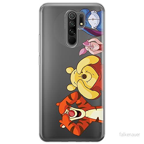ERT GROUP mobiltelefonfodral för Xiaomi REDMI 9 originalt och officiellt licensierat Disney mönster Winnie the Pooh and friends 036 anpassad till formen på mobiltelefonen, gedeeltelijk transparant 5903537553184