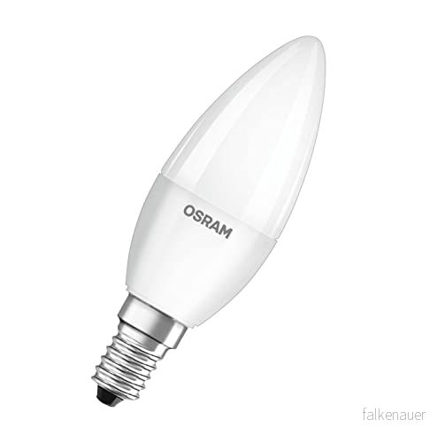 OSRAM LED BASE Classic B40, frostat filament lampor av glas för E14 sockel, ljusform, varmvitt (2700K), 806 lumen, ersätter vanliga 40W lampor, låda med 5 st. 4058075184411 OSRAM LED BASE Classic B40, frostat filament lampor av glas för E14 sockel, ljusform, varmvitt (2700K), 806 lumen, ersätter vanliga 40W lampor, låda med 5 st. 4058075184411