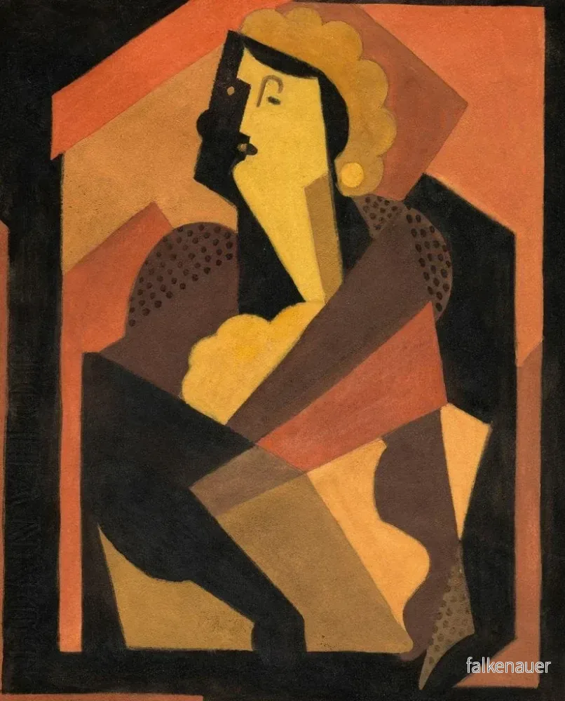 Målning La Femme au gant noir - Albert Gleizes | Konsttryck - Bild 2