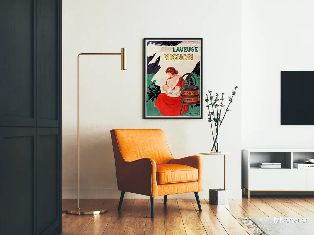 Vintageposter Laveuse Mignon - Retro väggdekoration - Bild 2
