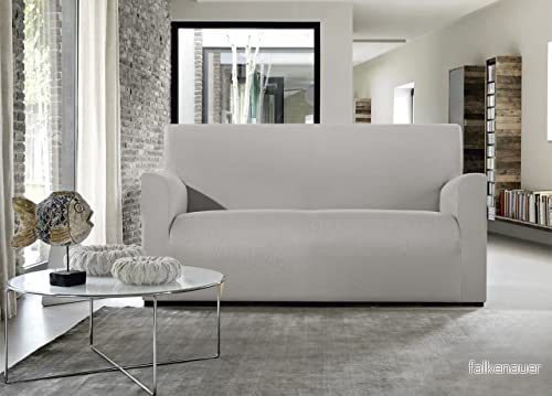 BIANCHERIAWEB Magic 4 sits Stretch sofföverdrag Trappduk Enfärgad Grå, Lämplig för soffor 220260 cm med sittdjup 65 cm, Ryggskydd 8056710002539