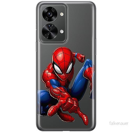 ERT GROUP mobiltelefonfodral för OnePlus NORD 2T 5G originalt och officiellt licensierat Marvel mönster Spider Man 040 optimalt anpassad till formen på mobiltelefonen, gedeeltelijk transparant 5905795015534