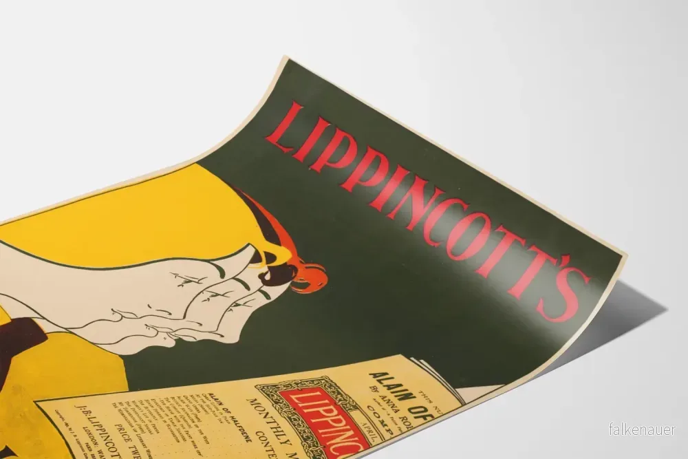 Vintageposter Lippincott's april - Retro väggdekoration - Bild 3