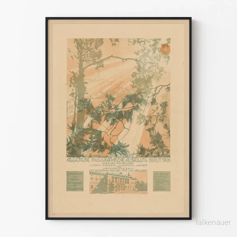 Gammal poster för fotoutställning i Berlin 1906 Gammal poster för fotoutställning i Berlin 1906