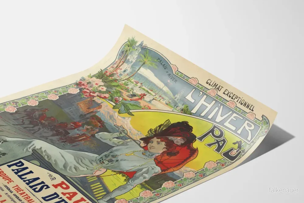 Vintageposter Vinter i Pau - Vinterpalatset och föreställningar - Bild 3