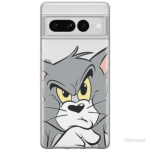 ERT GROUP mobiltelefonfodral för Google PIXEL 7 PRO originalt och officiellt licensierat Tom & Jerry mönster 001 optimalt anpassad till formen på mobiltelefonen, gedeeltelijk transparant 5905795166021