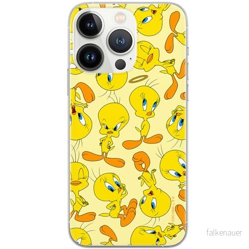 ERT GROUP mobiltelefonfodral för Iphone 13 PRO originalt och officiellt licensierat Looney Tunes mönster Tweety 010 optimalt anpassad till formen på mobiltelefonen, fodral tillverkad av TPU plast 5905511628420