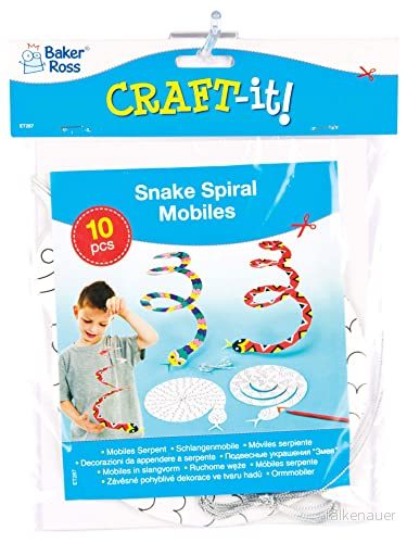 Baker Ross ET287 spiral ormmobiler (paket med 10) 5051174036338
