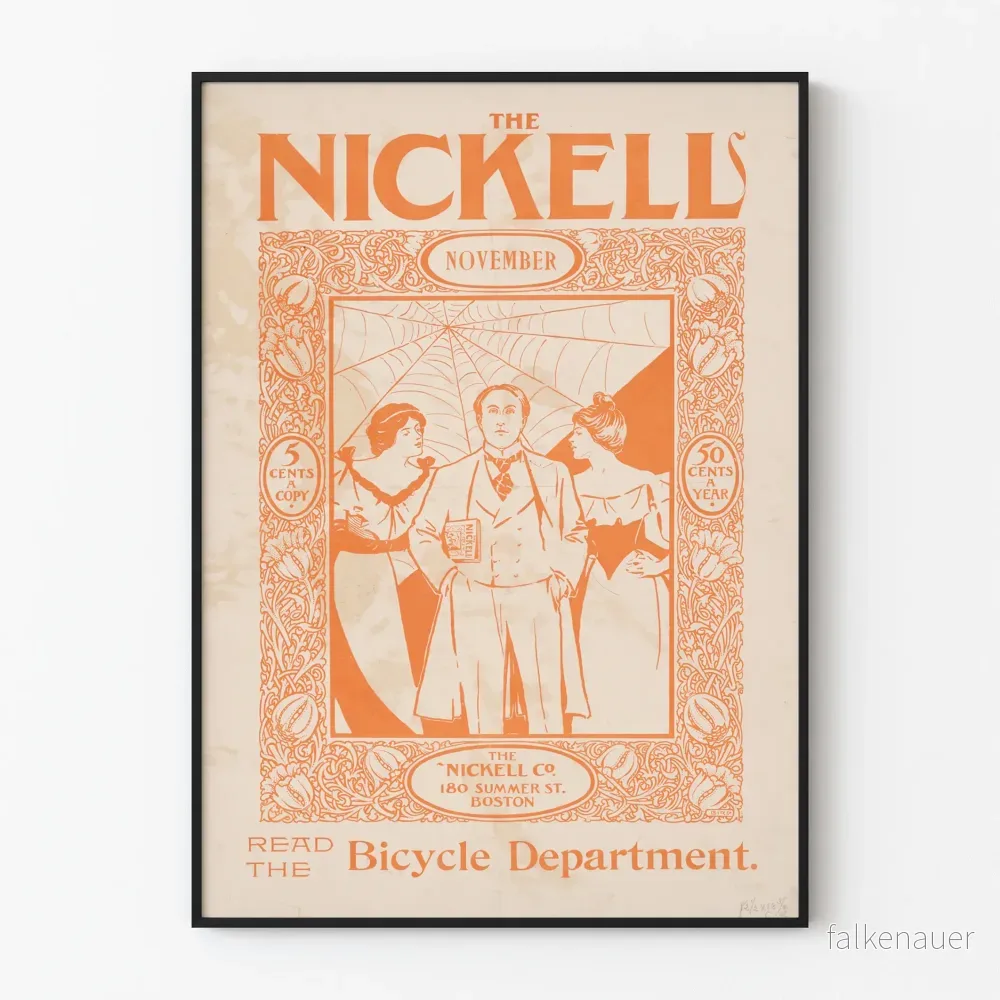 Vintageposter The Nickell för november - Retro väggdekoration