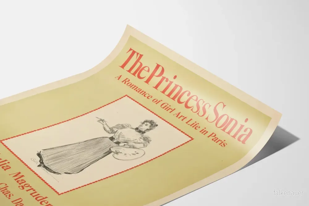 Vintageposter The Princess Sonia Romance Art Paris - Bild 3