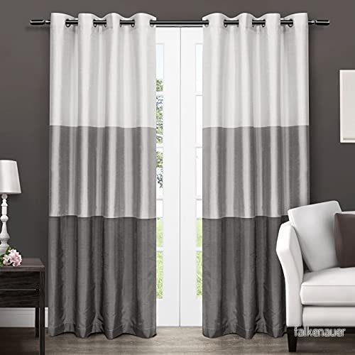 Exklusiva hemgardiner Chateau genomföring topppanel par, svart pärla, 54 x 108, 2 stycken 642472008988