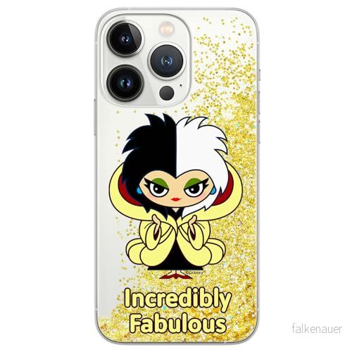 ERT GROUP mobiltelefonfodral för Apple Iphone 13 PRO MAX originalt och officiellt licensierat Disney mönster Cruella 006 optimalt anpassad till formen på mobiltelefonen, med glitter overflow effekt 5905131490865