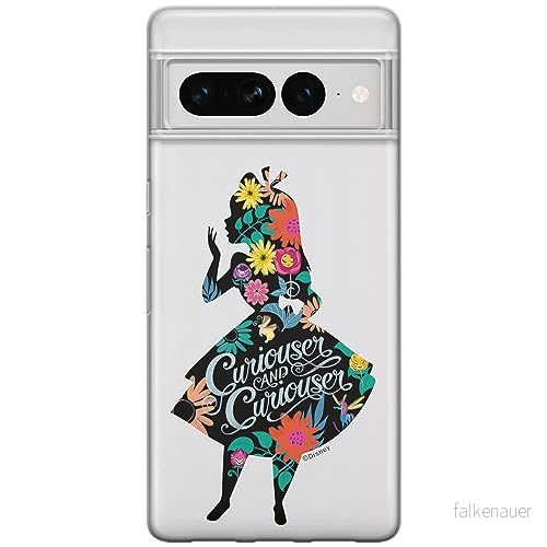 ERT GROUP mobiltelefonfodral för Google PIXEL 7 PRO originalt och officiellt licensierat Disney mönster Alice 002 optimalt anpassad till formen på mobiltelefonen, gedeeltelijk transparant 5905795161224