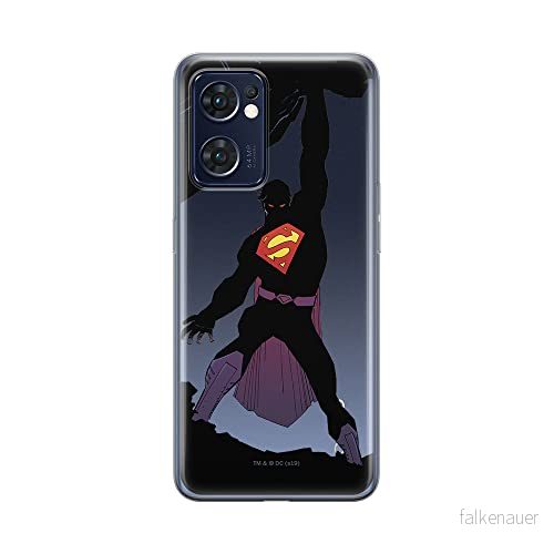 ERT GROUP mobiltelefonfodral för Oppo RENO 7 5G originalt och officiellt licensierat DC mönster Superman 008 optimalt anpassad till formen på mobiltelefonen, gedeeltelijk transparant 5905511300968