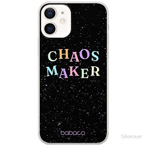 ERT GROUP mobiltelefonfodral för Apple Iphone 12 Mini originalt och officiellt licensierat Babaco mönster Chaos maker 002 Vit anpassad till formen på mobiltelefonen, fodral tillverkad av TPU plast 5903932911787
