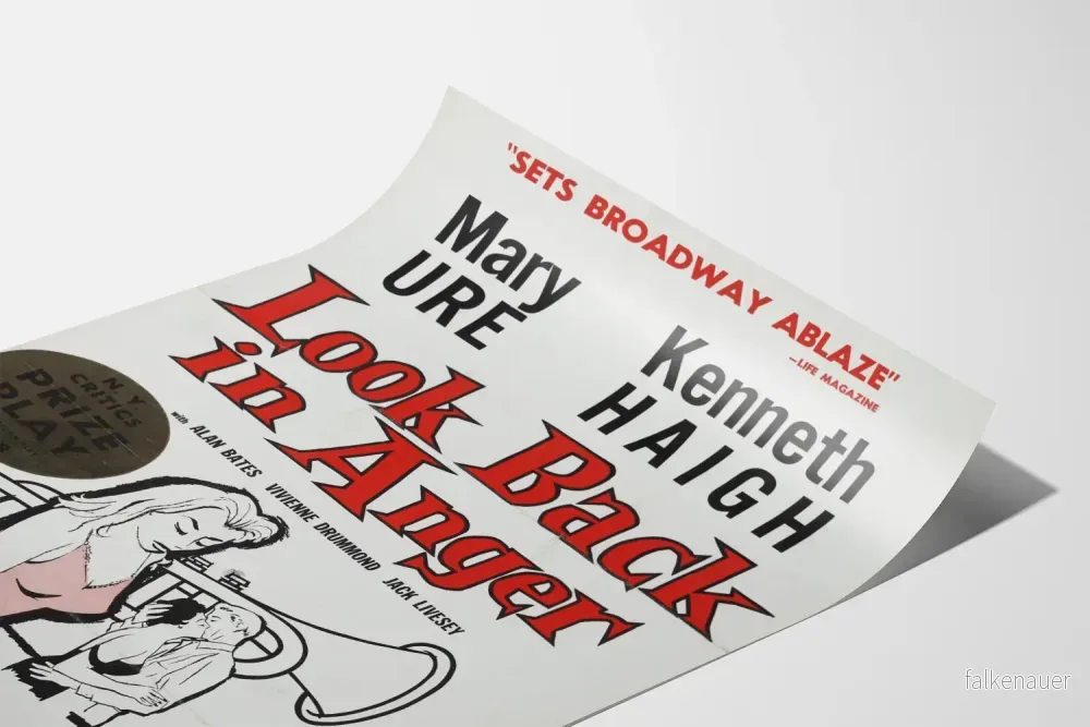 Vintageaffisch Look Back in Anger - väggdekoration för teater och dramatik - Bild 3