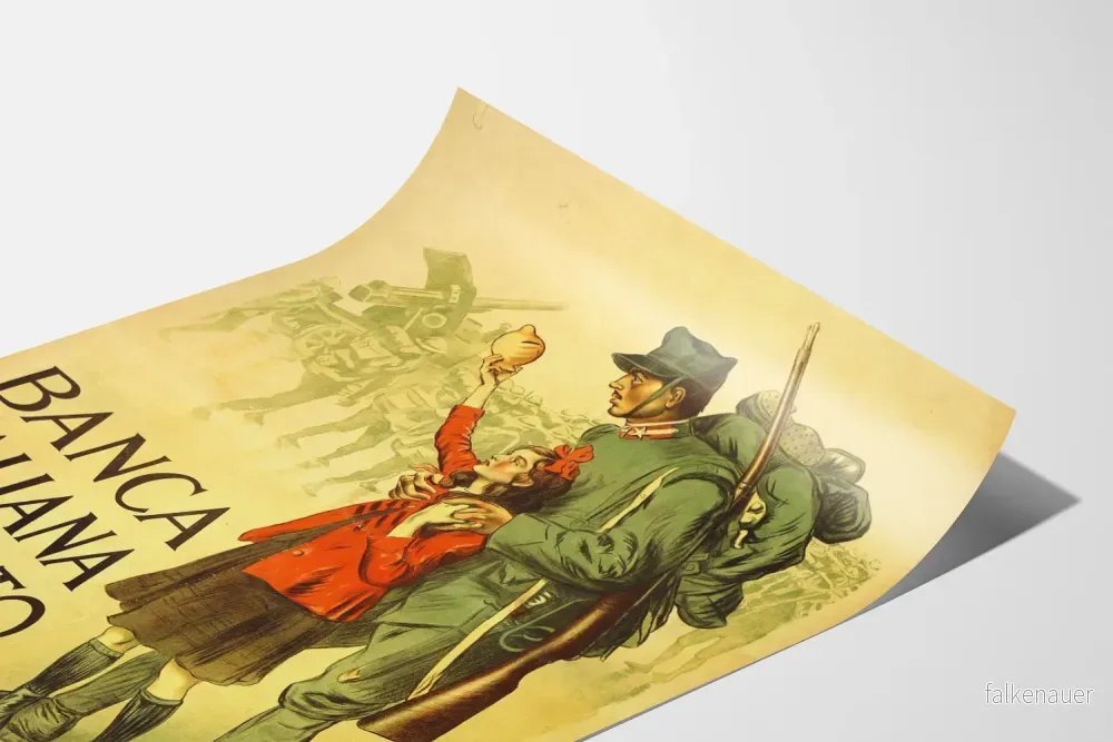 Vintageaffisch Banca Italiana di Sconto - Historisk väggdekoration - Bild 3