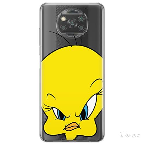 ERT GROUP mobiltelefonfodral för Xiaomi POCOPHONE X3 originalt och officiellt licensierat Looney Tunes mönster Tweety 002 optimalt anpassad till formen på mobiltelefonen, gedeeltelijk transparant 5903537126258