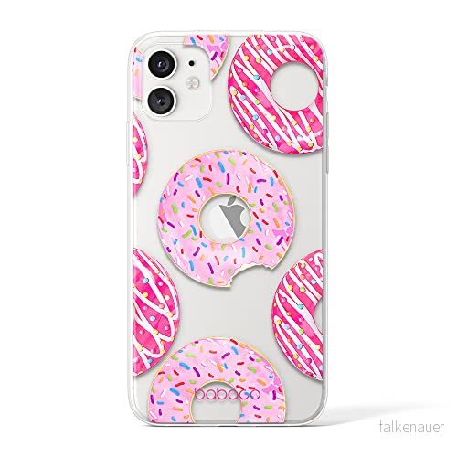 ERT GROUP mobiltelefonfodral för Apple Iphone 11 originalt och officiellt licensierat Babaco mönster Donut 002 Vit optimalt anpassad till formen på mobiltelefonen, gedeeltelijk transparant 5903932006131