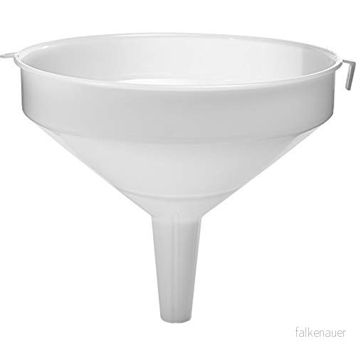 Browin 350031 stor tratt, Ø 30 cm, tratt för alkohol, kapacitet på 6 liter, fyllning av stora flaskor vin, öl, säkert material, vit 5904816016239