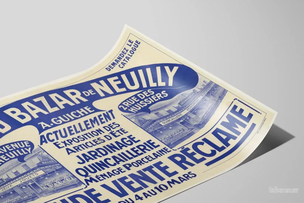 Vintageposter av Grand Bazar de Neuilly i Guiche - Bild 2